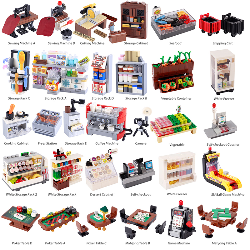 Food Storage Building - Klocki konstrukcyjne MOC City Supermarket, gra