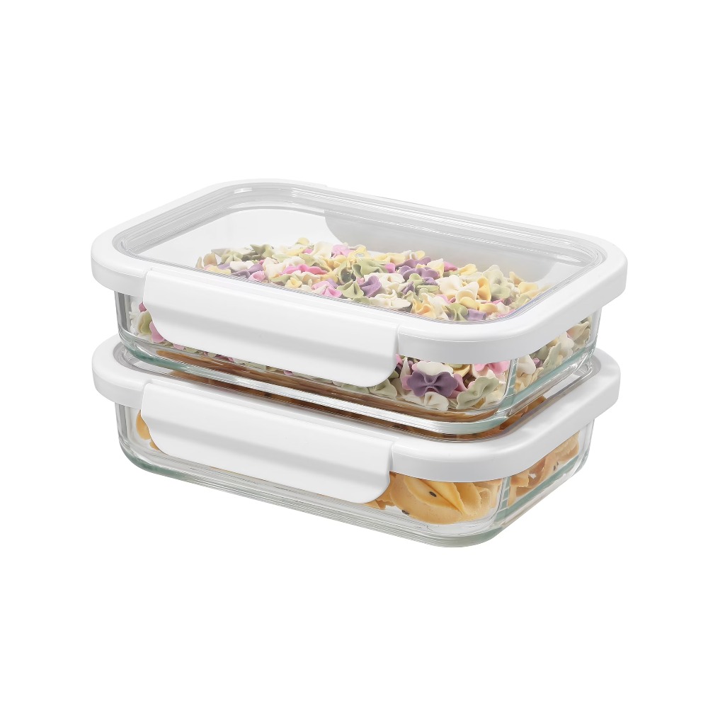 Best Food Storage - Prostokątny szklany pojemnik na żywność o