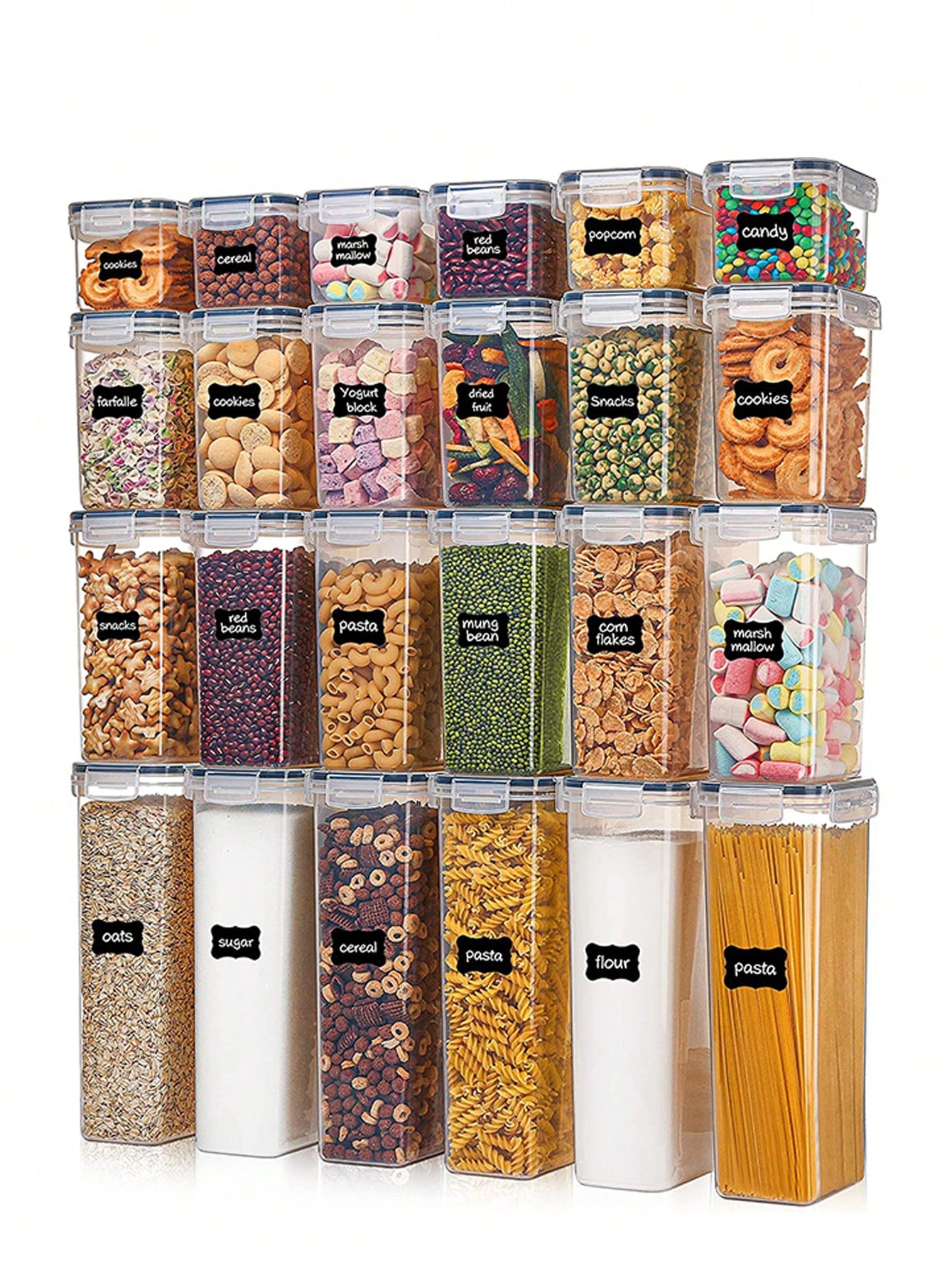 Food Storage Pantry - 48 szt. Hermetycznych pojemników do przechowywania