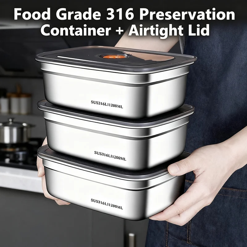 Food Storage Safety - Pojemny, szczelny pojemnik na żywność ze