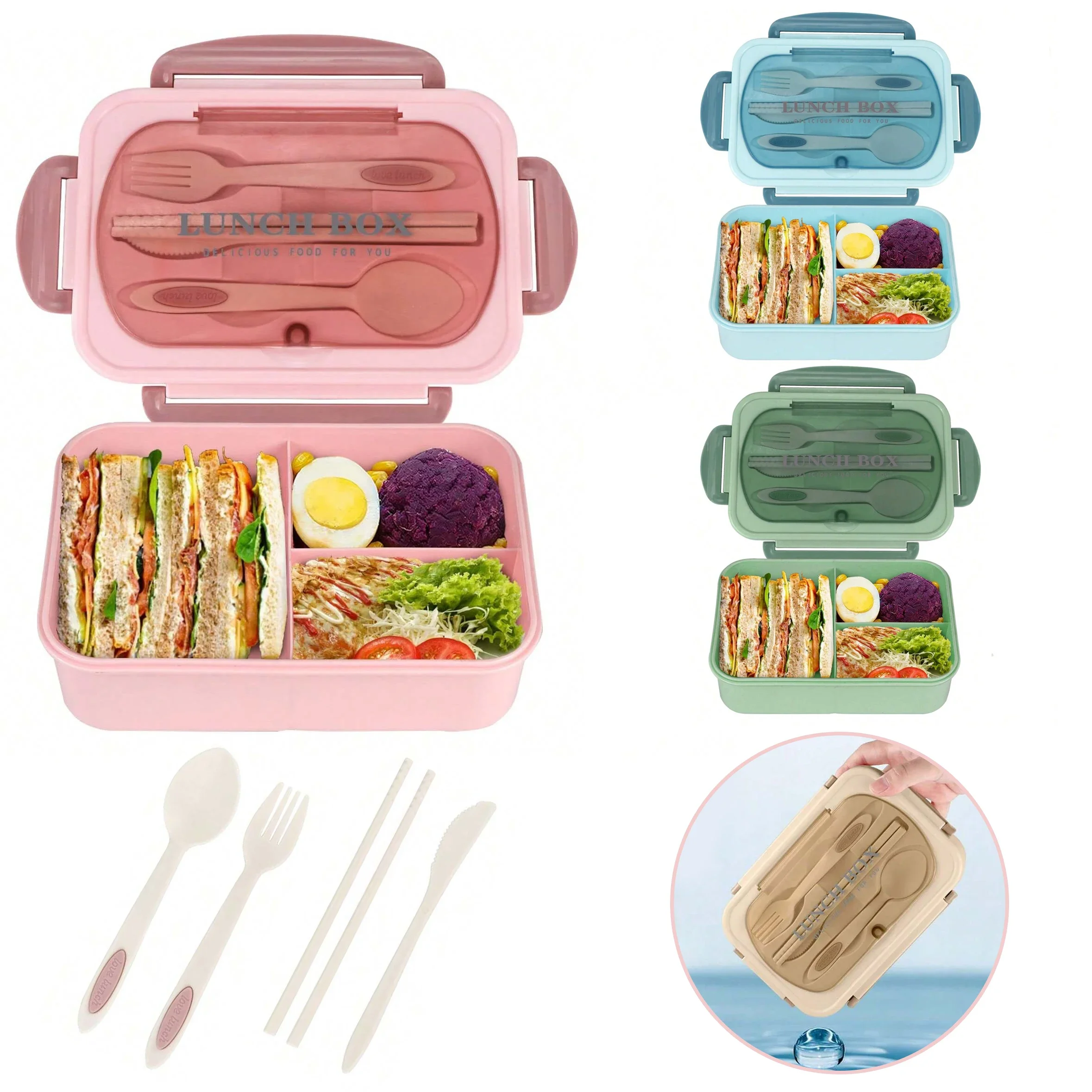 Food Storage With Compartments - Bento Box Pudełko na lunch dla