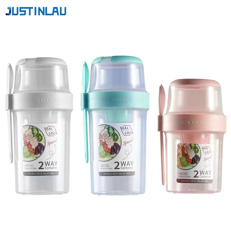 Food Storage Containers B&M - JUSTINLAU Przenośny Kubek na Sałatę Wspomagający