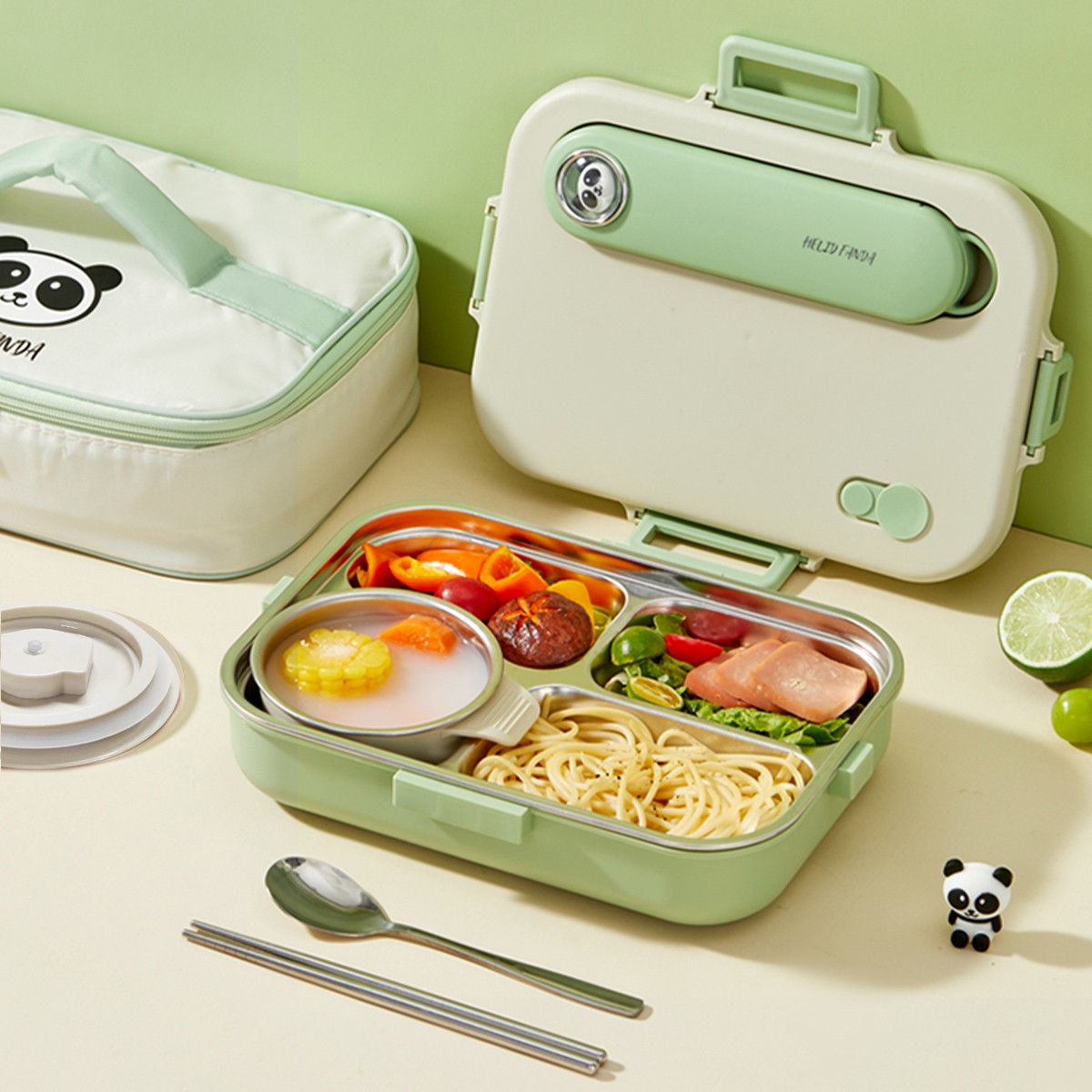Food Storage Safety - Przenośny, szczelny zestaw pojemników na lunch