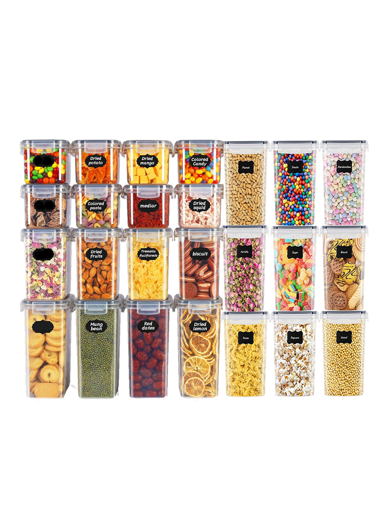 Food Storage Equipment - 48 sztuk, szczelne pojemniki do przechowywania
