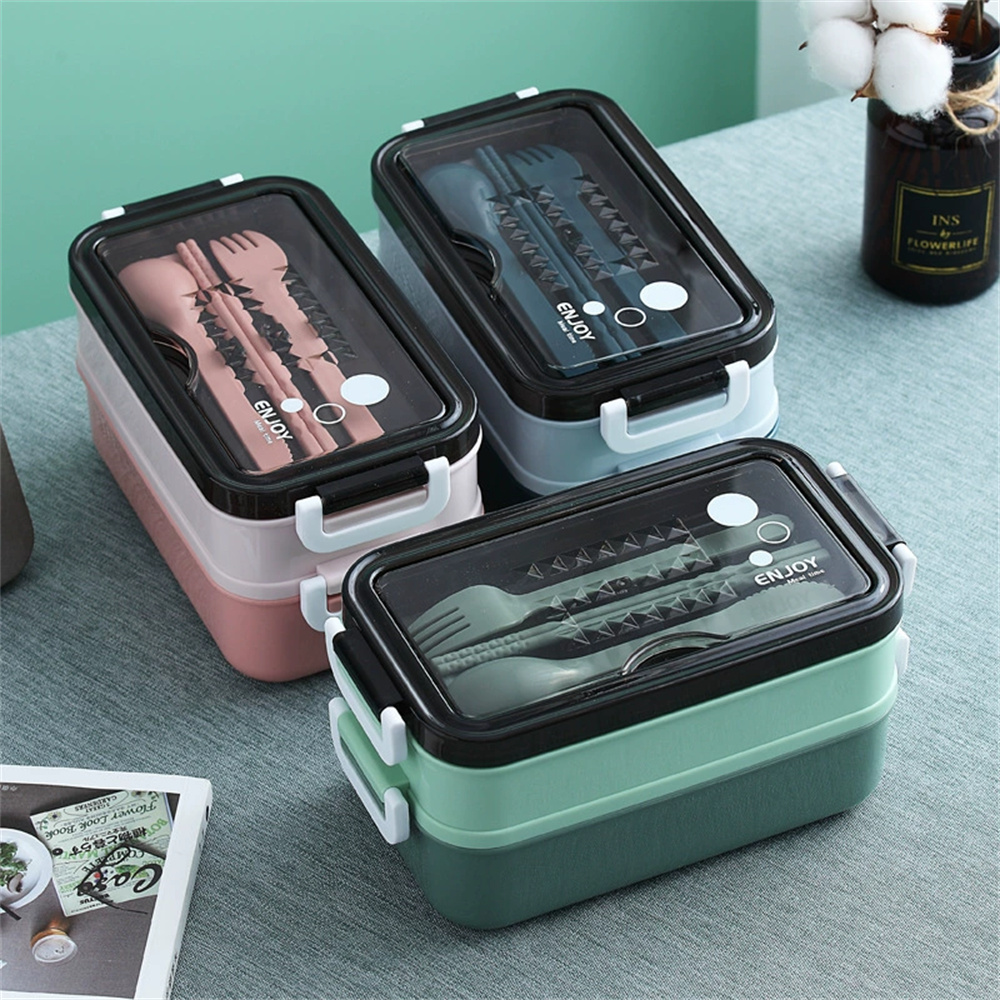 Food Storage With Compartments - 1 szt. Pudełko na lunch dwuwarstwowe