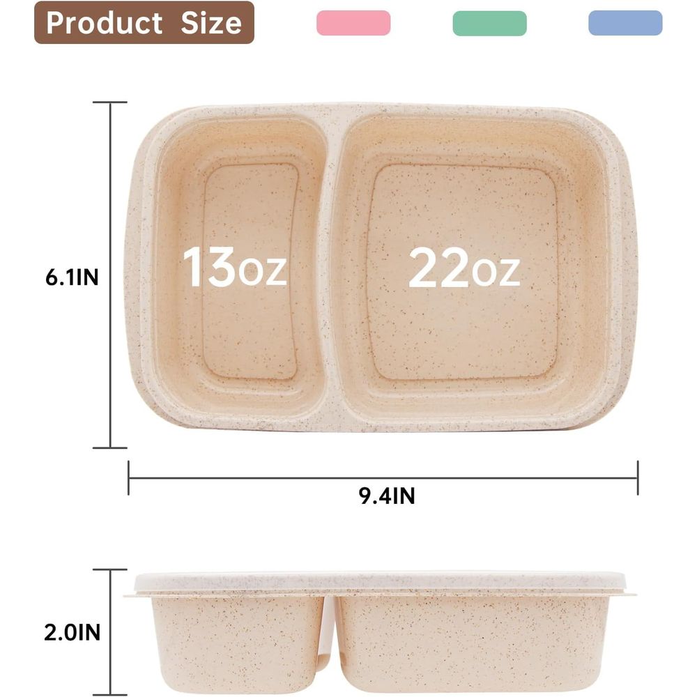 Zestaw 4 pojemników na lunch t – Food Storage With Compartments recenzja i cena