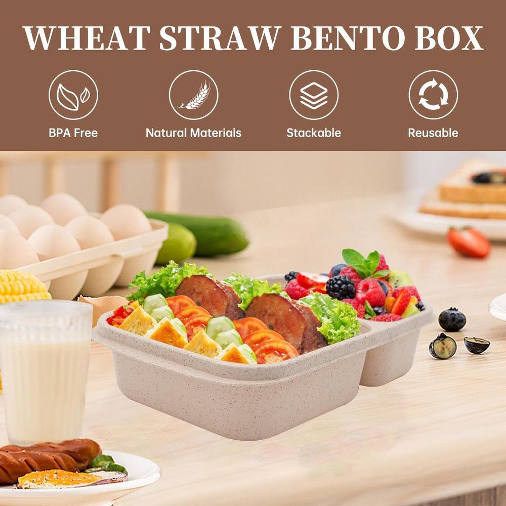 Zestaw 4 pojemników na lunch t – Food Storage With Compartments recenzja i cena