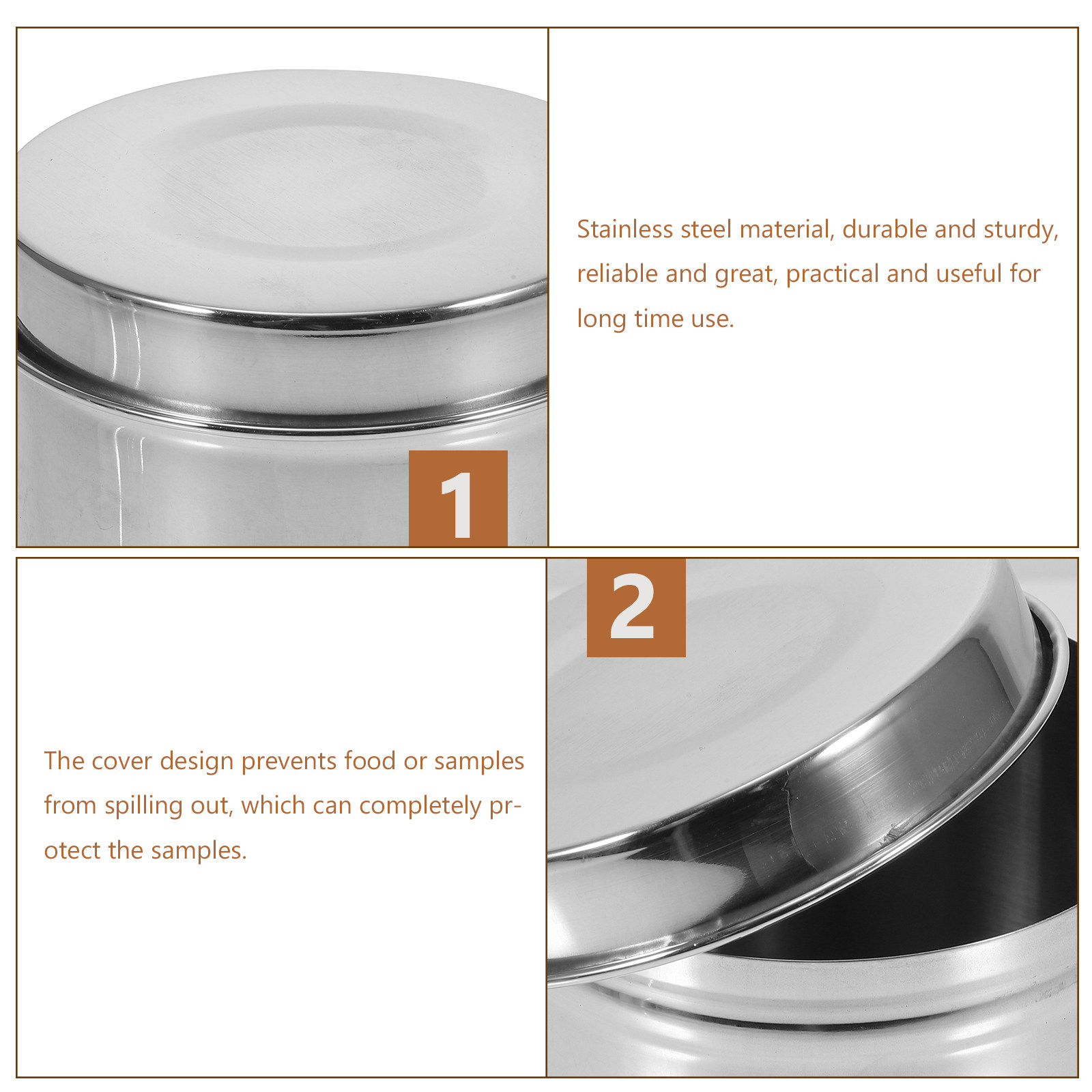 4 sztuki polerowanych pojemnik – Food Storage Food Safety recenzja i cena