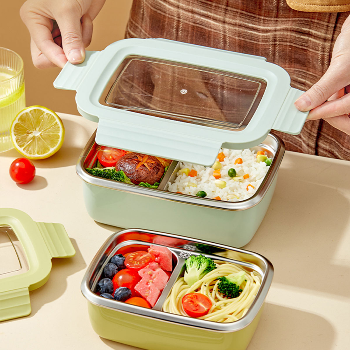 Pojemnik na lunch z mikrofalów – Food Storage With Compartments recenzja i cena