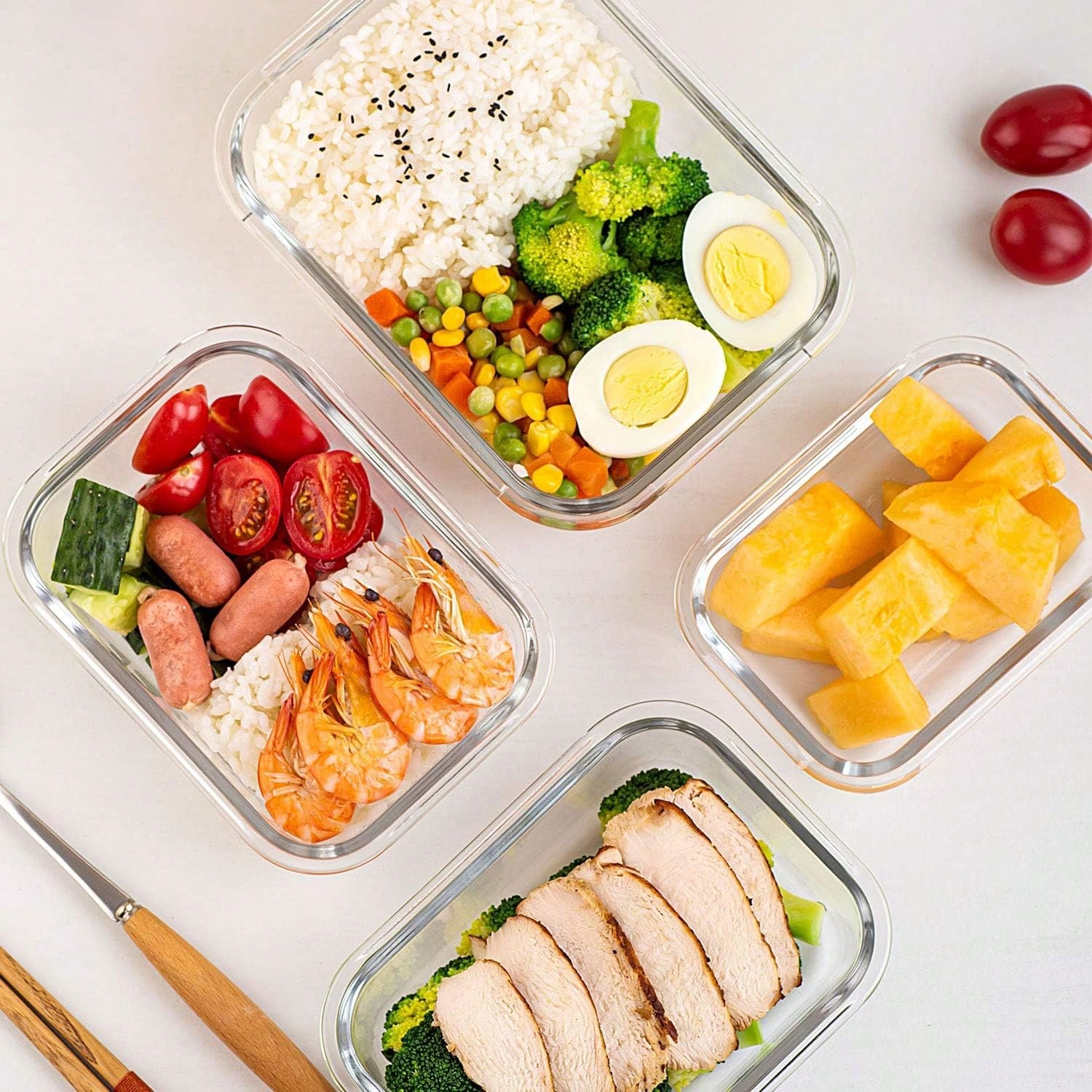 10 sztuk szklanych pojemników  – Food Storage Equipment recenzja i cena