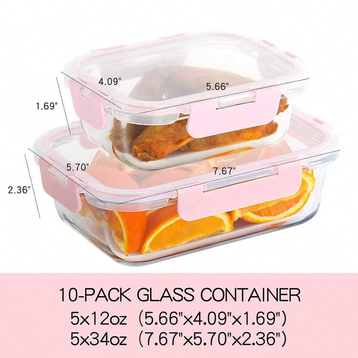 10 sztuk szklanych pojemników  – Food Storage Equipment recenzja i cena
