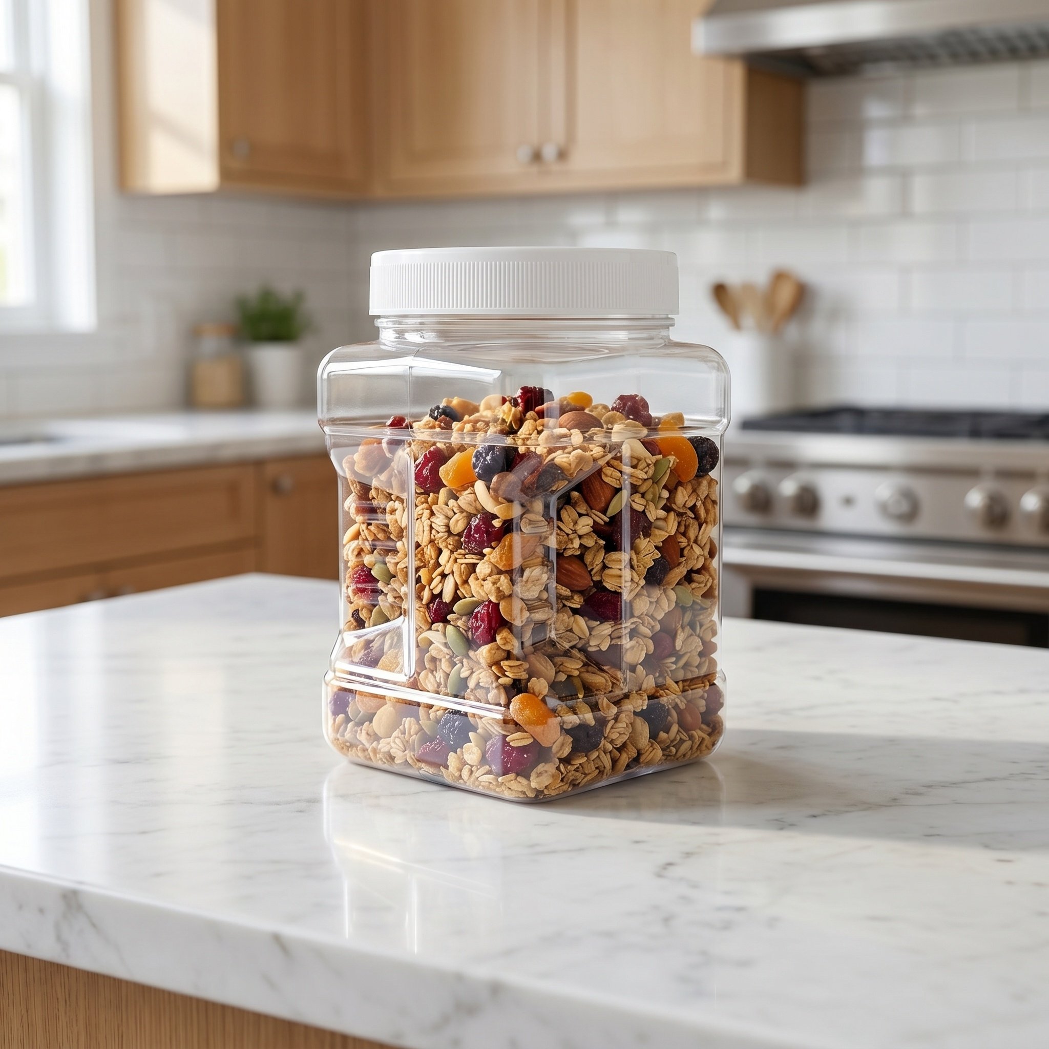 6 sztuk przezroczystych kwadra – Food Storage Pantry recenzja i cena